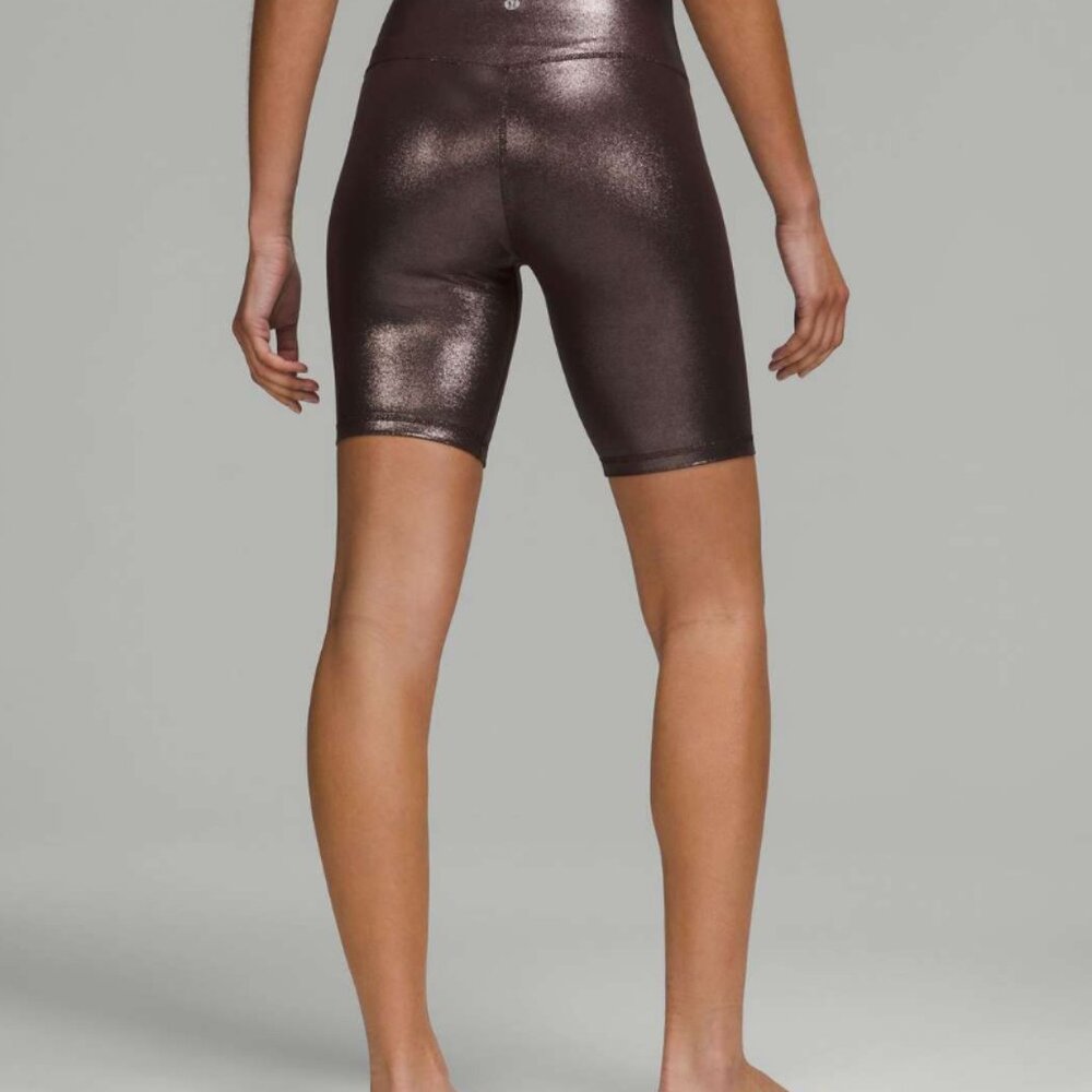 Lululemon Align High Rise Shine Shorts Espresso Sparkle, 6 - Picture 3 of 9